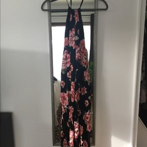 Floral Halter Maxi Dress